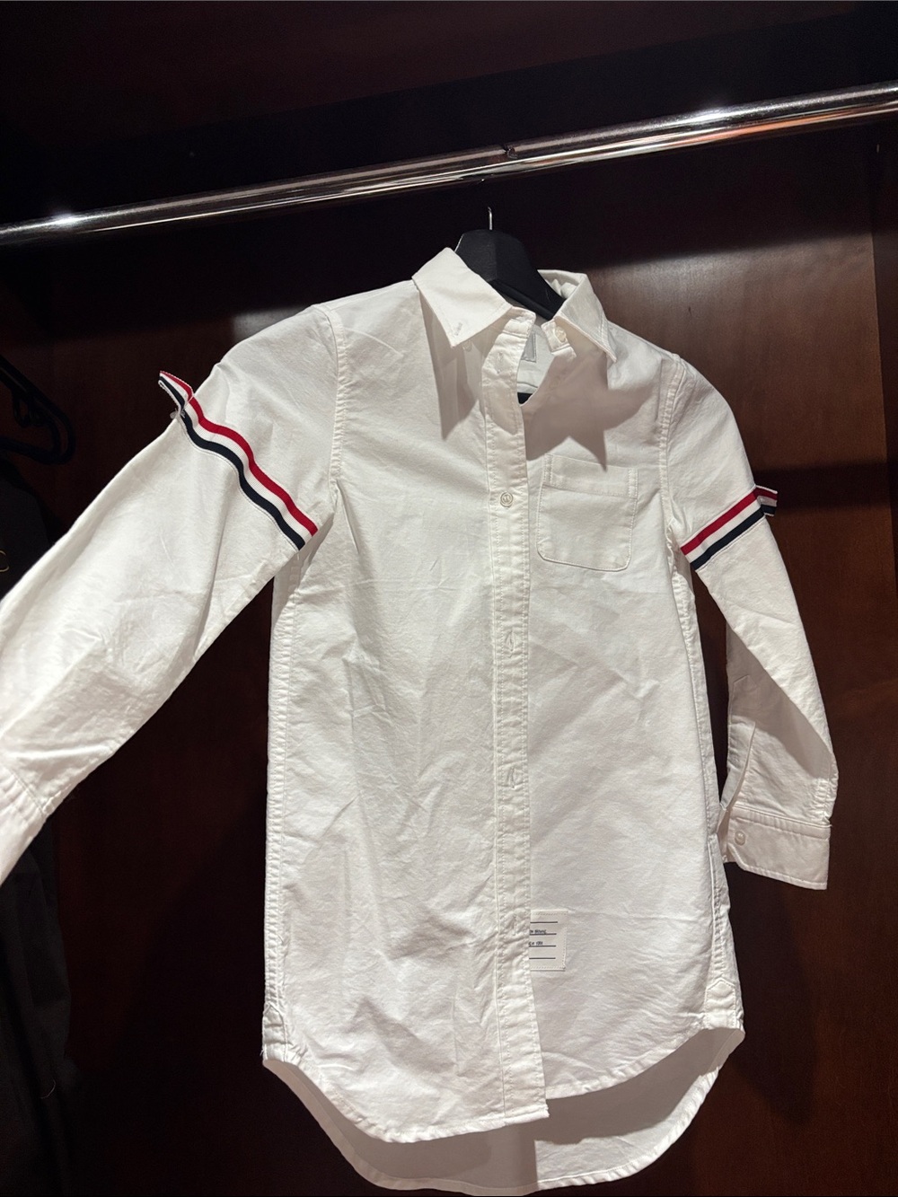 Thom Browne White Longline Shirt